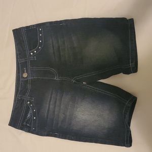 Faded glory girls Jean shorts size 8 with adjustable waist